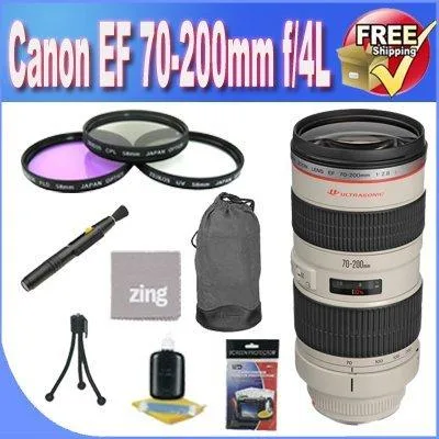 Canon Canon EF 70-200mm f/4L USM Telephoto Zoom Lens with Filter Kit and Accessories — product photo