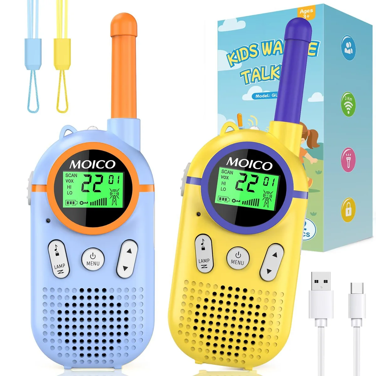  MOICO GL-568 Walkie Talkies 22 Channels 48h Battery — product photo