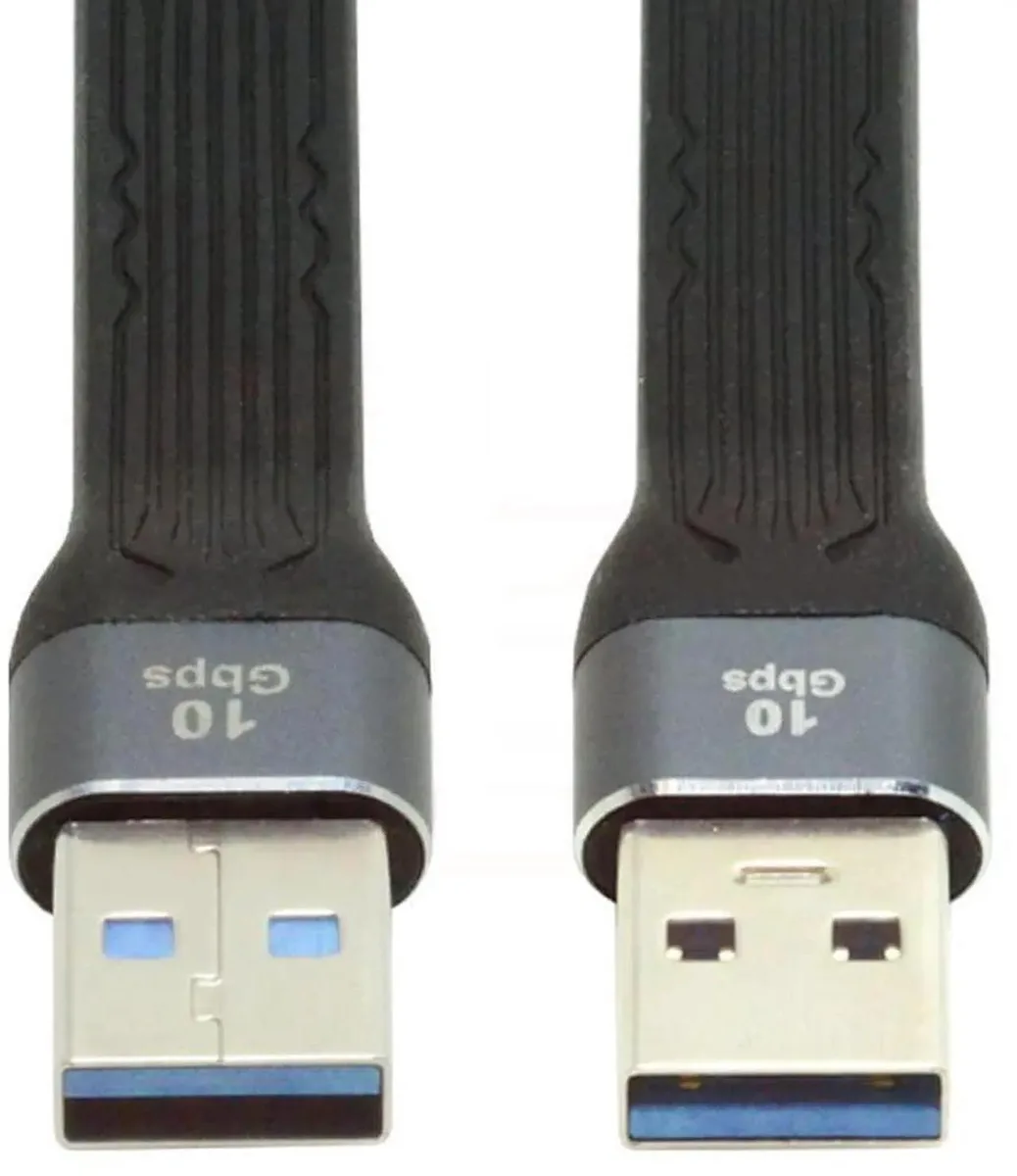 SMUGDESK SMUGDESK USB 3.1 Type-A Male to Male Flat FPC Cable 13cm 10Gbps — product photo
