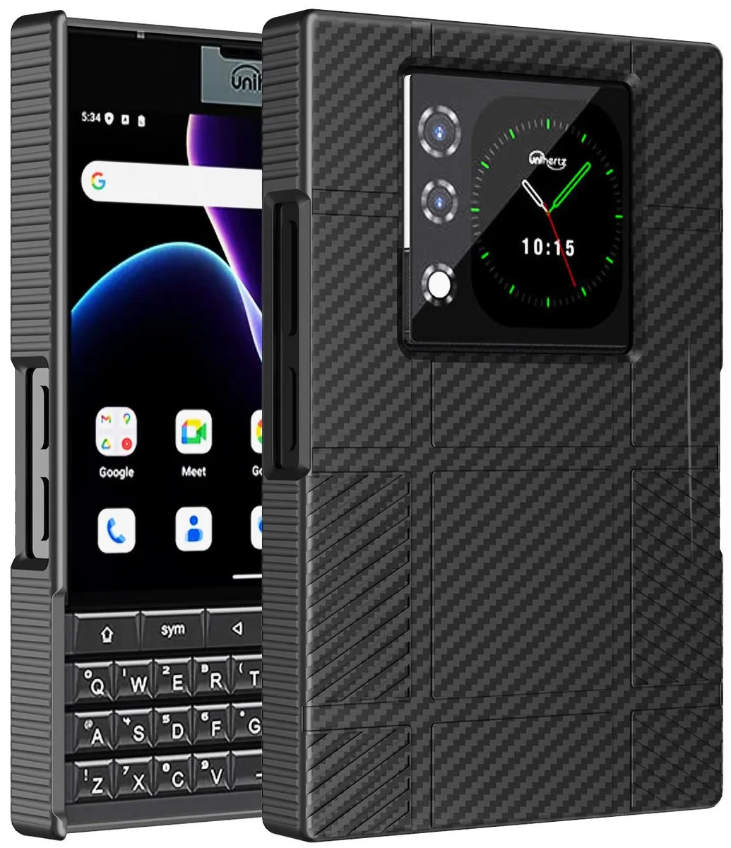 Nakedcellphone Nakedcellphone Textured Hard Shell Case for Unihertz Titan 2 - Carbon Fiber Design — product photo