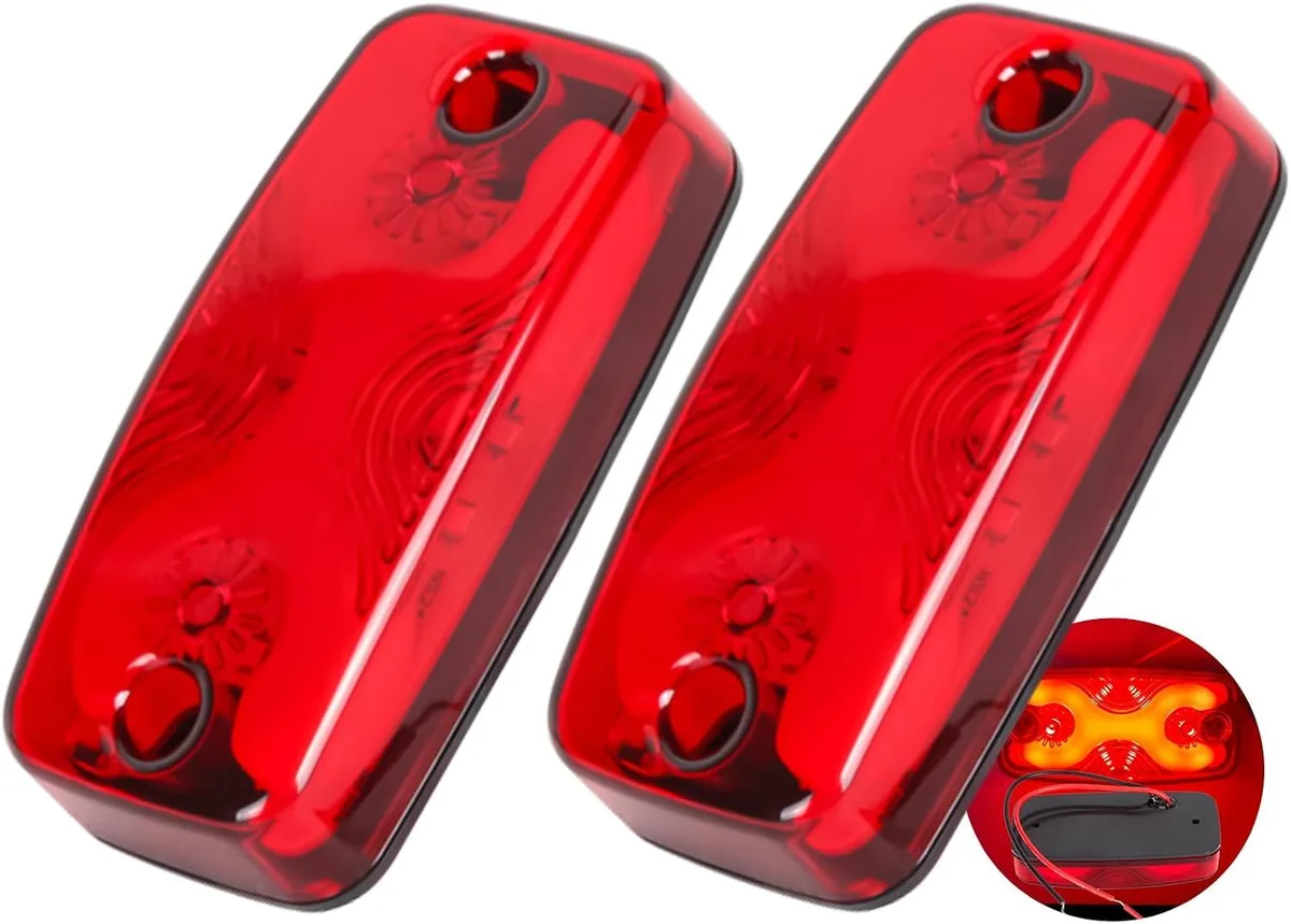 BFKK BFKK 4x2 LED Marker Light 16 Red Halo IP67 RV Lighting — product photo