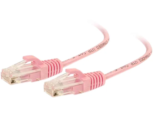 Cables To Go Cables To Go 01190 Cat6 network ethernet cable pink 1 ft 28AWG — product photo