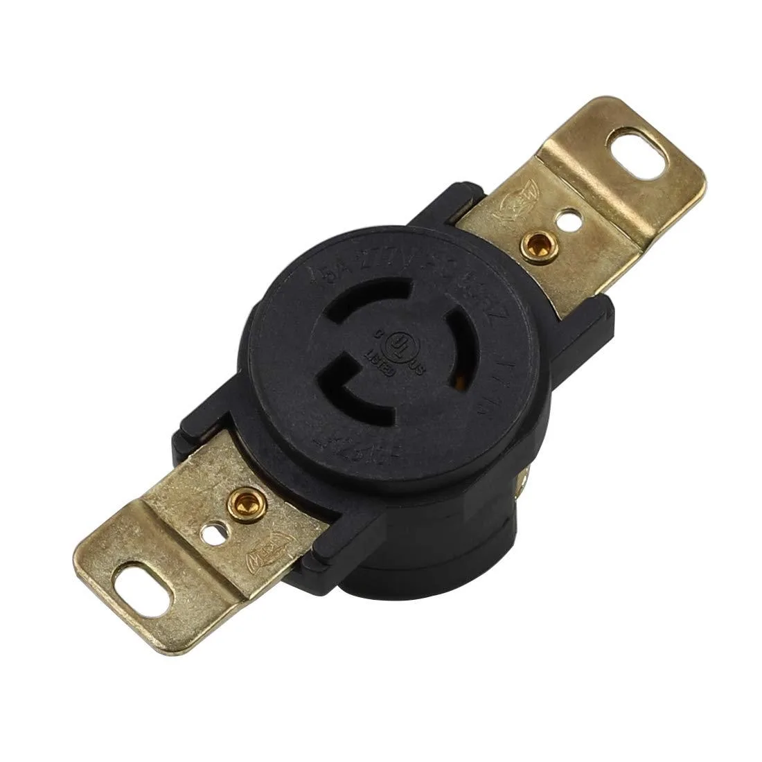 LORDWORLD LORDWORLD LK-2313F NEMA L7-15R 15A 277V Industrial Locking Receptacle — product photo