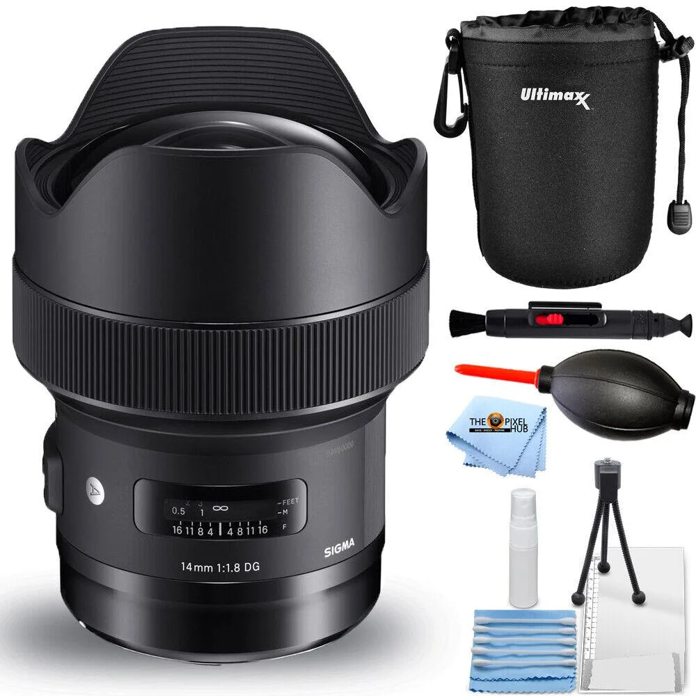 SIGMA Sigma 14mm f/1.8 DG HSM Art Lens for Leica L 450969 6PC Accessory Bundle camera lens — product photo