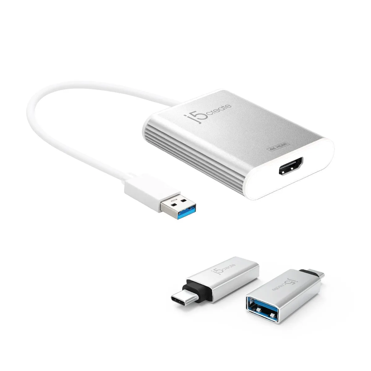 LORDWORLD LORDWORLD USB 3.0 to 4K HDMI Adapter + USB-C to USB-A Adapter — product photo