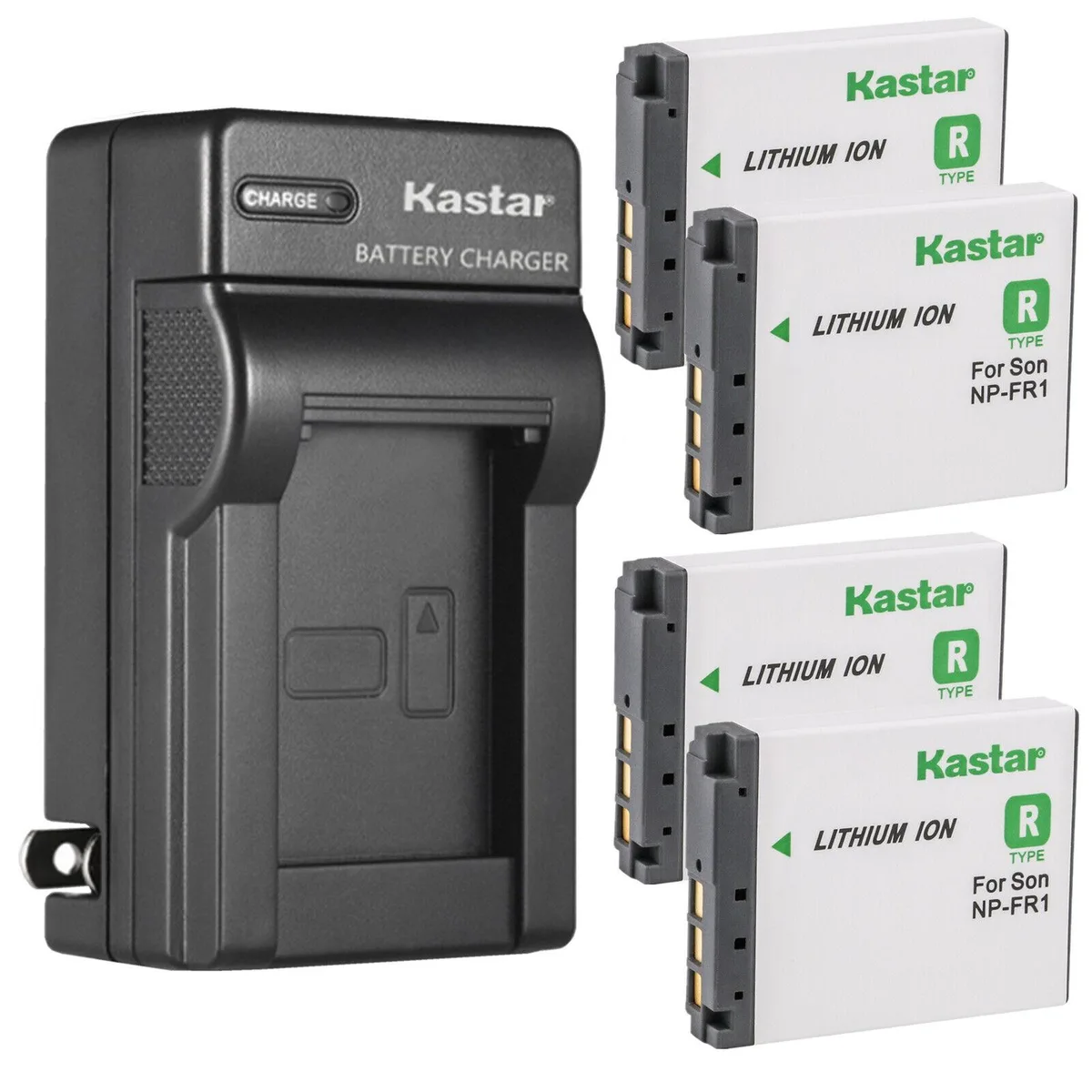 Kastar Kastar NP-FR1 4-Pack Battery &amp; Charger for Sony Cyber-Shot — product photo