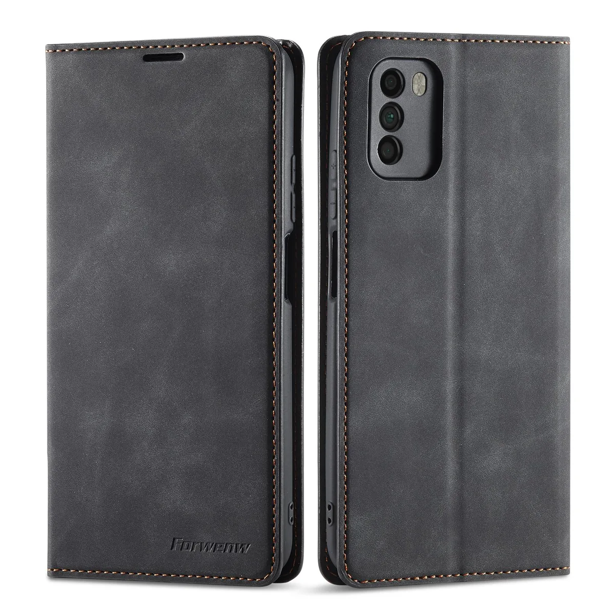 BONAEVER BONAEVER Case for Xiaomi Poco F3 PU Leather Wallet Black — product photo