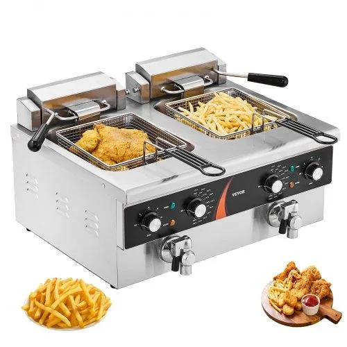 VEVOR VEVOR EF-6V-2 Dual Tank Deep Fryer 2x 8.5L 3500W — product photo