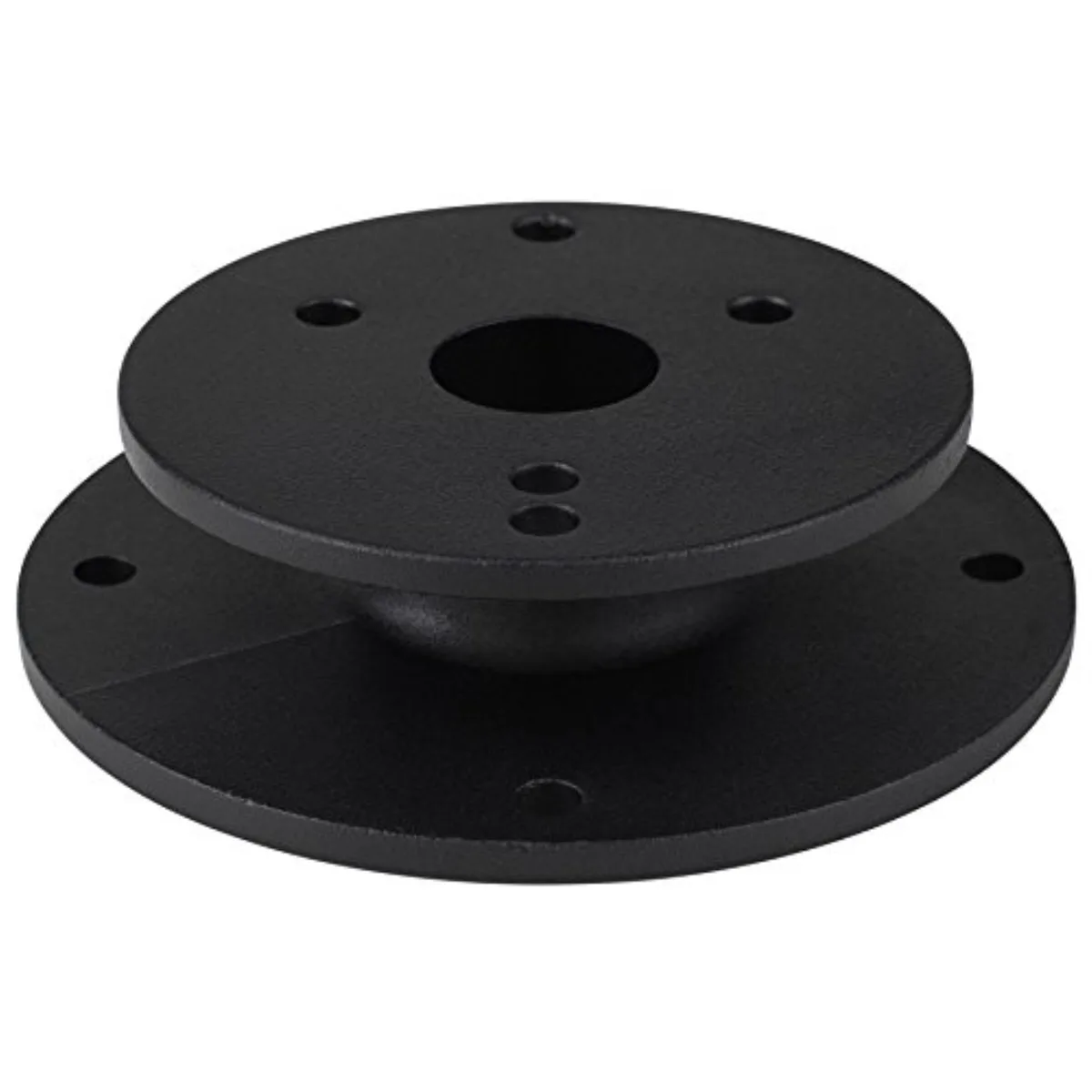 Pair of silver aluminum horn adaptors with bolt holes