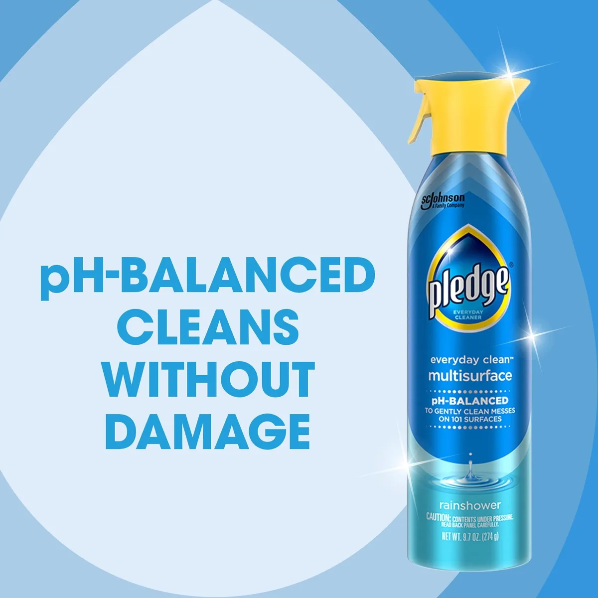 None Continuous None Continuous Pledge Multisurface Spray Rainshower 9.7oz — product photo
