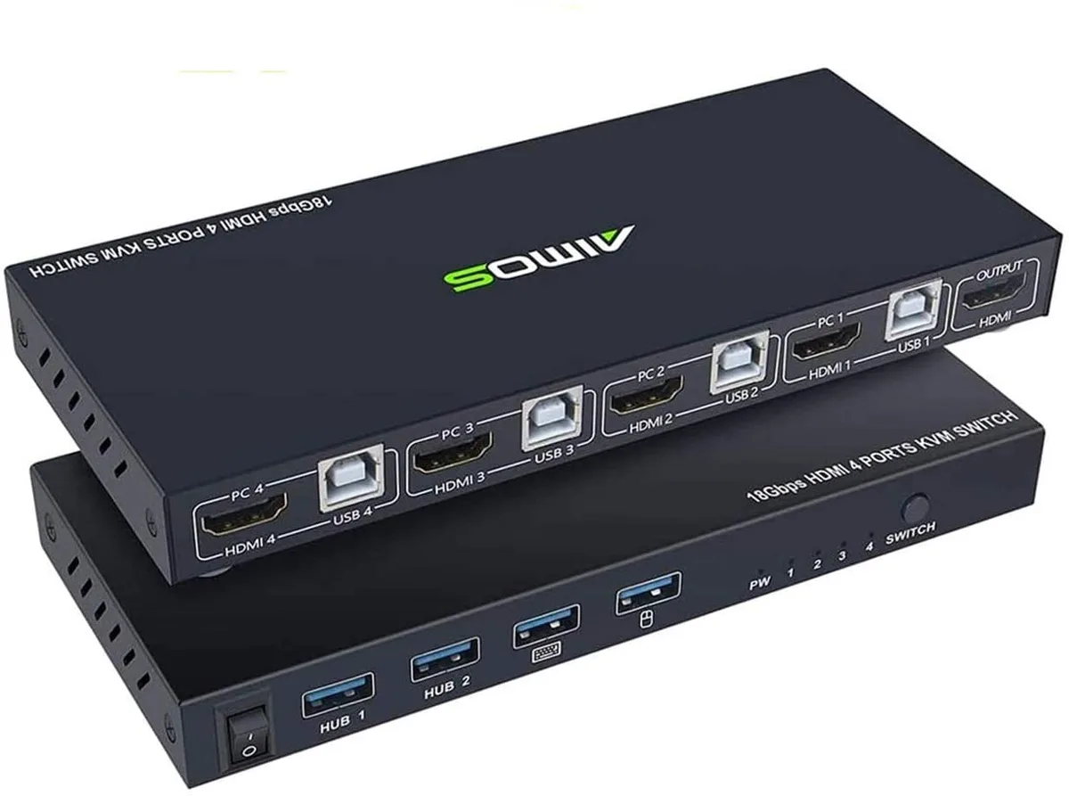 IHDAPP IHDAPP 4 Port HDMI 2.0 KVM Switch USB 3.0 4K 60Hz — product photo
