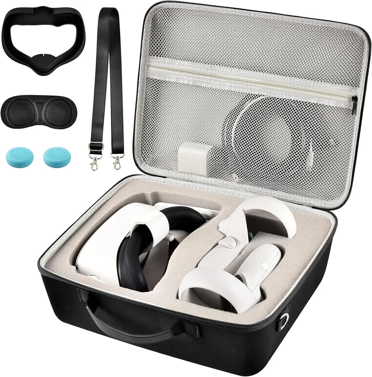 BFKK BFKK VR Accessory Hard Carrying Case for Quest 3/2 Grey 14x10x4.6in — product photo