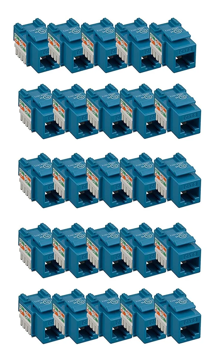 iMBAPrice iMBAPrice Cat6 RJ45 Punch-Down Keystone Jack Blue 25-Pack — product photo