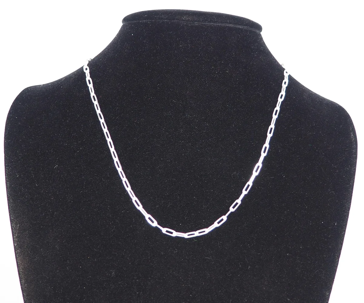 MST MST Paperclip Necklace 925 Sterling Silver 3mm 20 Inch 10g — product photo