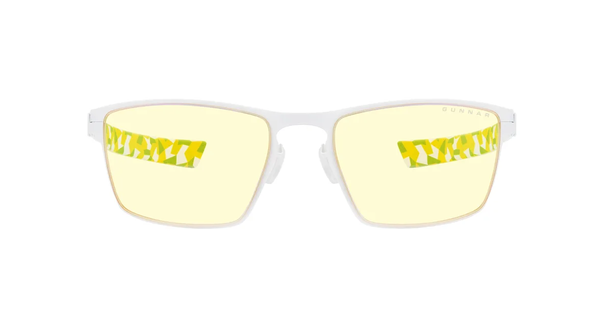 Gunnar Optiks, LLC. Gunnar ESL Blade Lite computer glasses, White, Amber lens, 65% blue light block, ESL-30106 — product photo