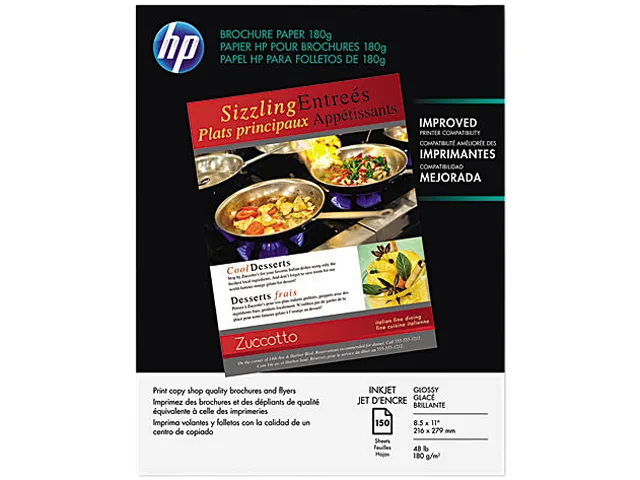Glossy white paper sheets in a rectangular pack