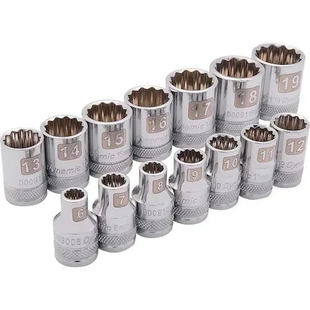 Dynamic Dynamic D010006 3/8" Drive 14-Piece 12-Point Metric Socket Set 6-19mm — product photo