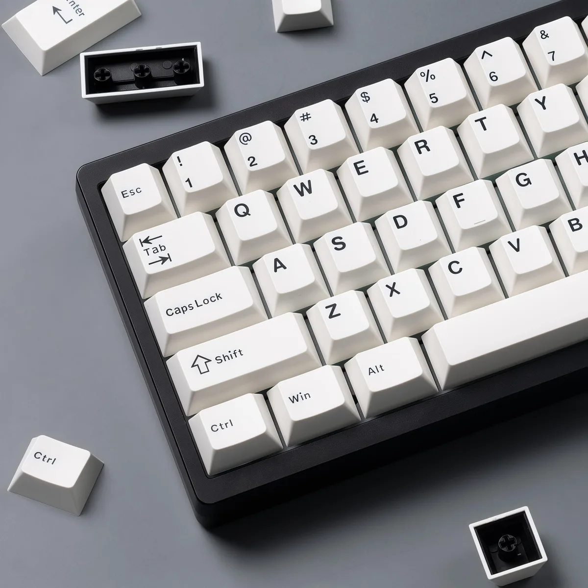 Womier Womier 126-Key Double-Shot PBT Cherry Profile Keycaps Milky White — product photo