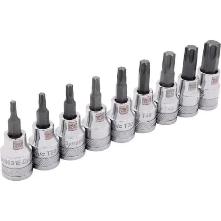 Dynamic Dynamic D010018 3/8" Drive 9-Piece Torx Socket Set T15-T55 — product photo