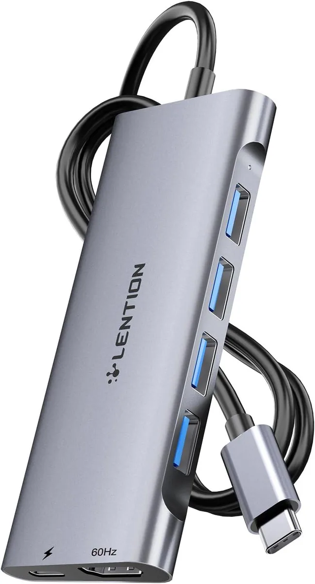 MCHOSE MCHOSE USB C Hub 3.3ft 4K HDMI 100W PD 4 USB 3.0 Space Gray — product photo