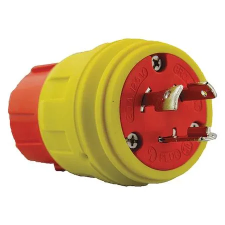 Ericson Ericson 2310-PW6P-AM Watertight Locking Plug L5-20P 20 A 125V AC Yellow IP69K — product photo