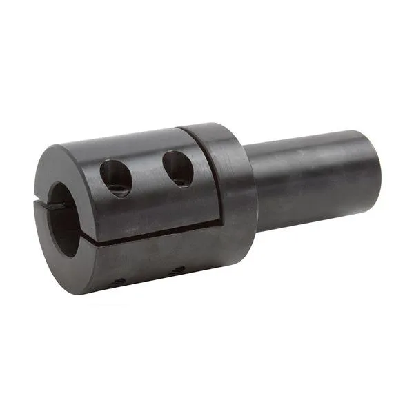 Black oxide steel step-up adapter with 7/8 inch bore and 1 1/8 inch shaft
