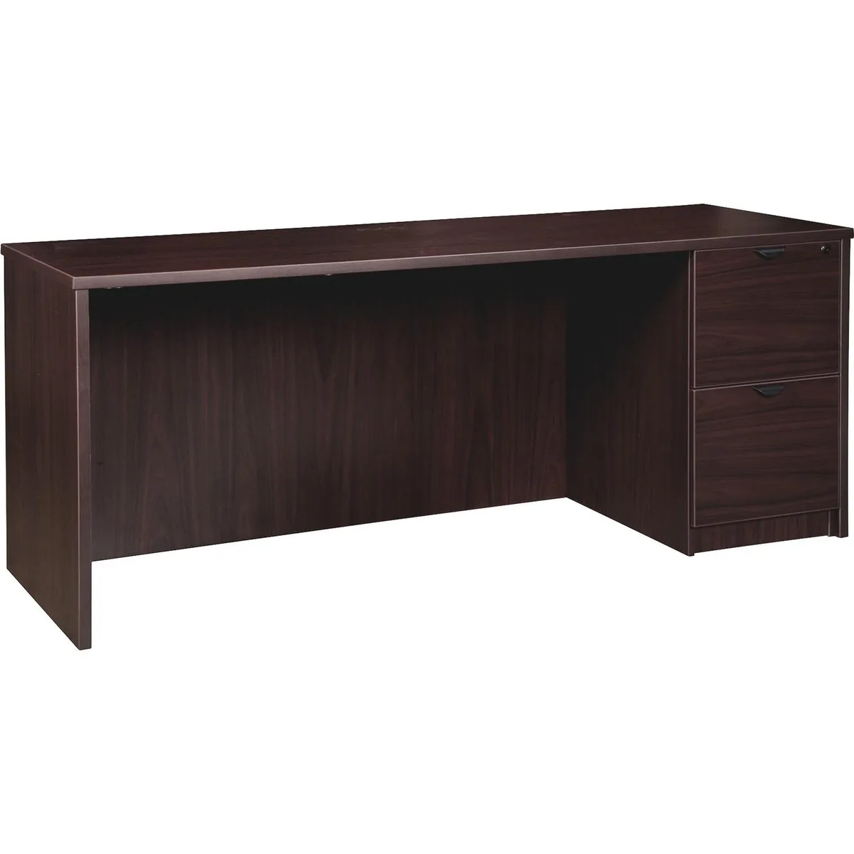Lorell Lorell PC2466RES Prominence 2.0 Espresso Right-Pedestal Credenza 2-Drawer office furniture — product photo
