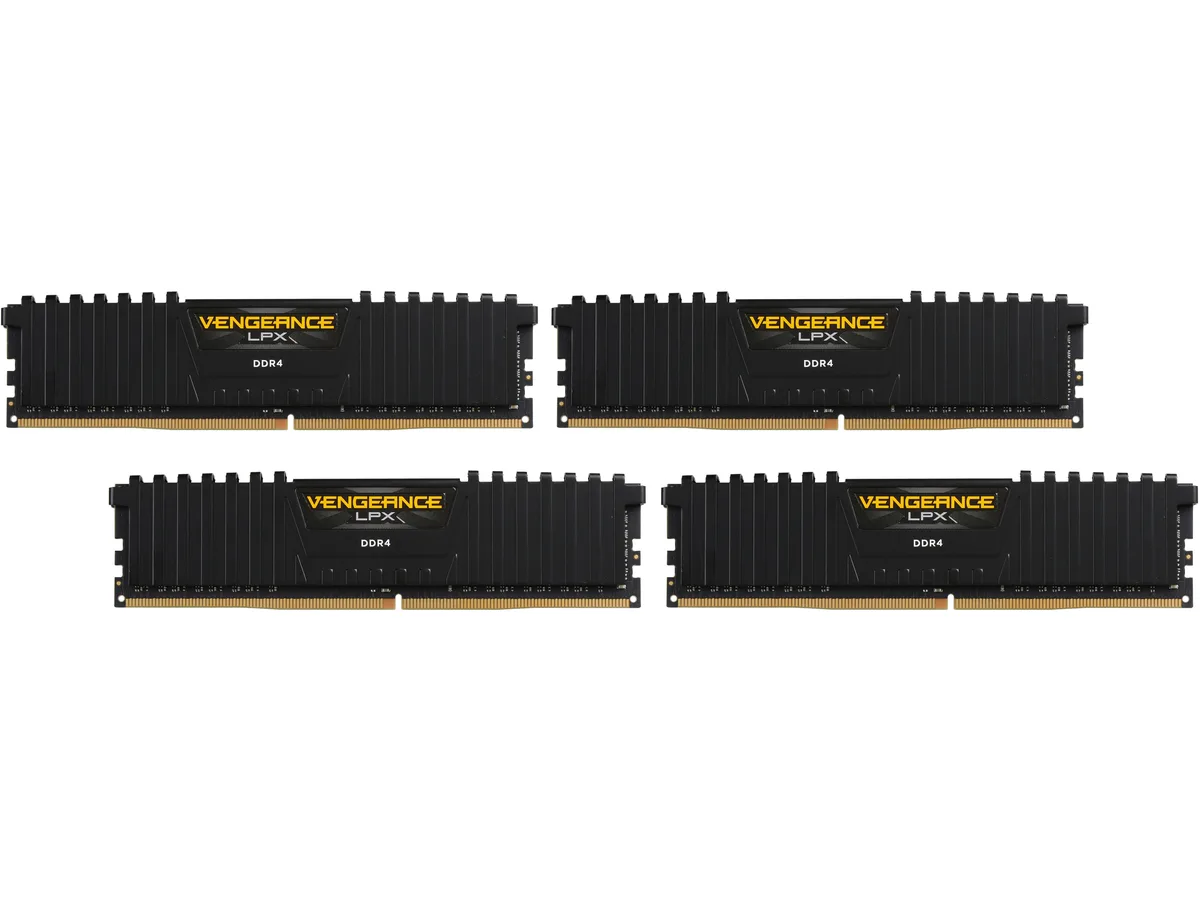 Corsair Corsair CMK32GX4M4B3200C16 Vengeance LPX 32GB (4 x 8GB) DDR4 3200 CL16 desktop RAM — product photo