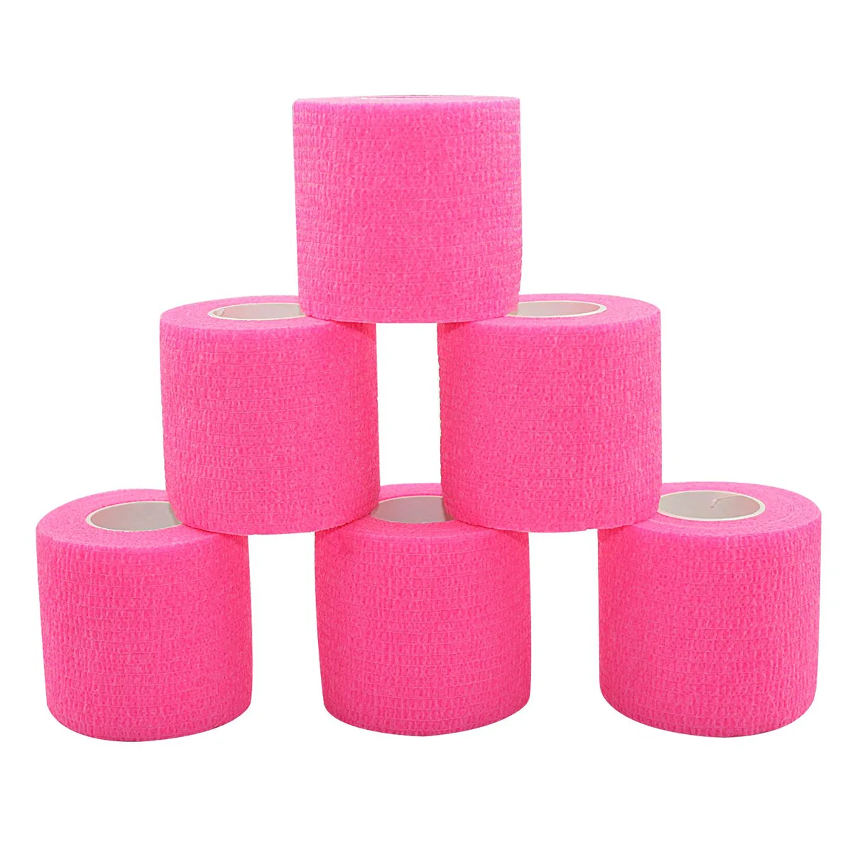 COMOmed COMOmed Self Adherent Cohesive Bandage 2.5cm x 4.5m Hot Pink 6 Rolls First Aid — product photo
