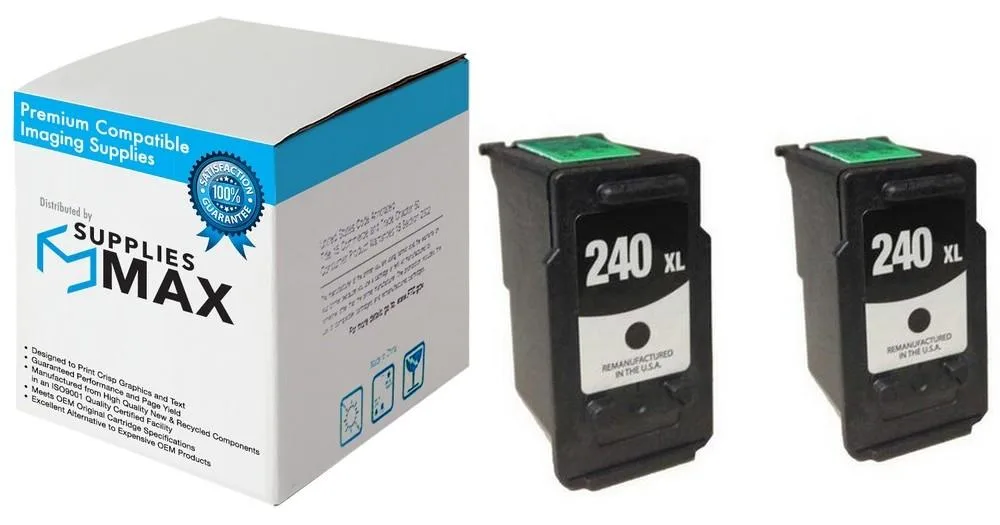 SuppliesMax SuppliesMax PG-240XL Black Inkjet Cartridge 2-Pack 300 Pages — product photo