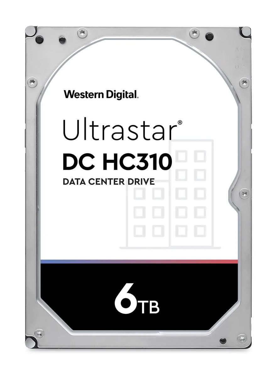 Western Digital Western Digital 6TB Ultrastar DC HC310 7200 RPM 256MB Cache 3.5" SATA internal hard drive HUS726T6TALE6L4 — product photo
