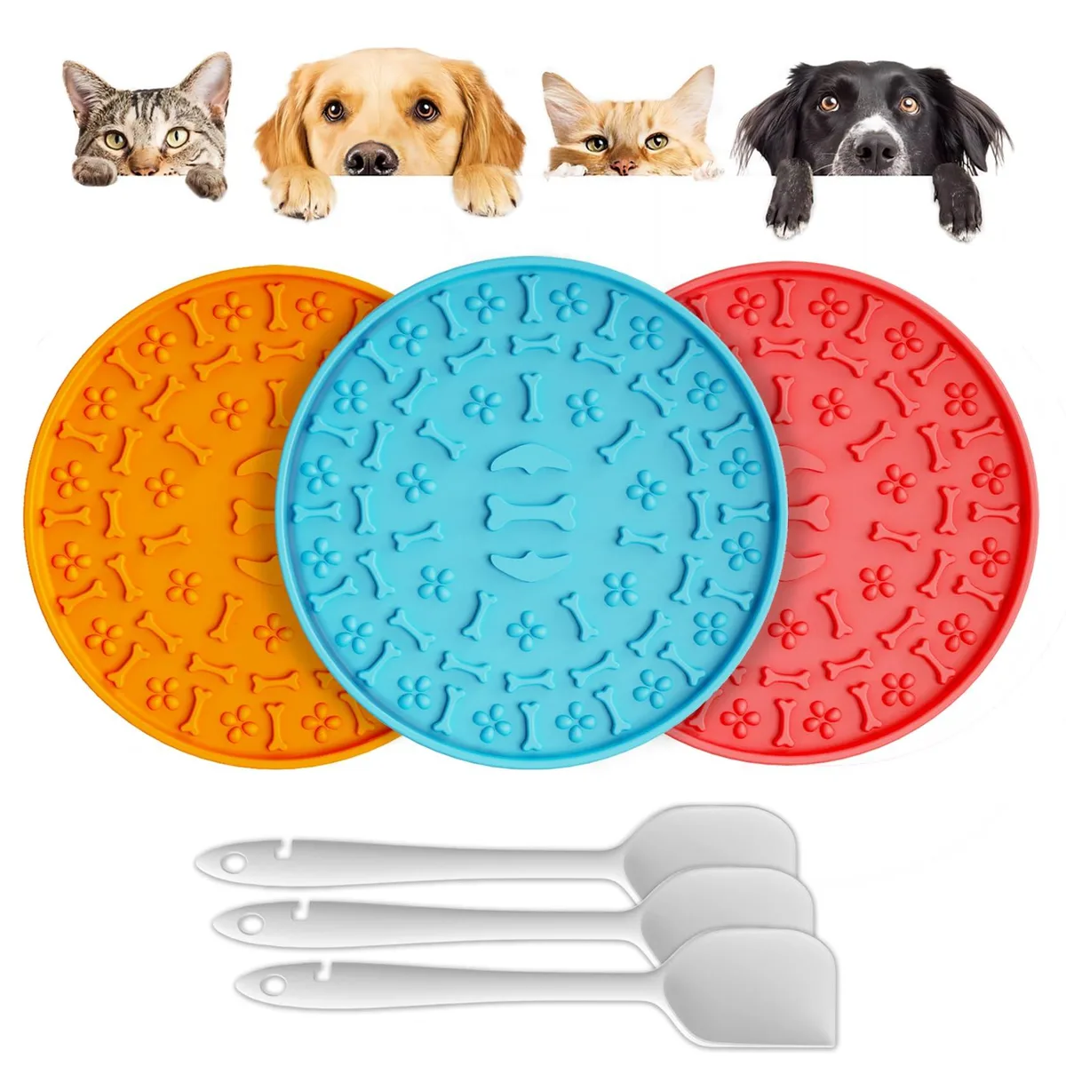  PAW Silicone Lick Mat 3 Pack Multi-Colour — product photo