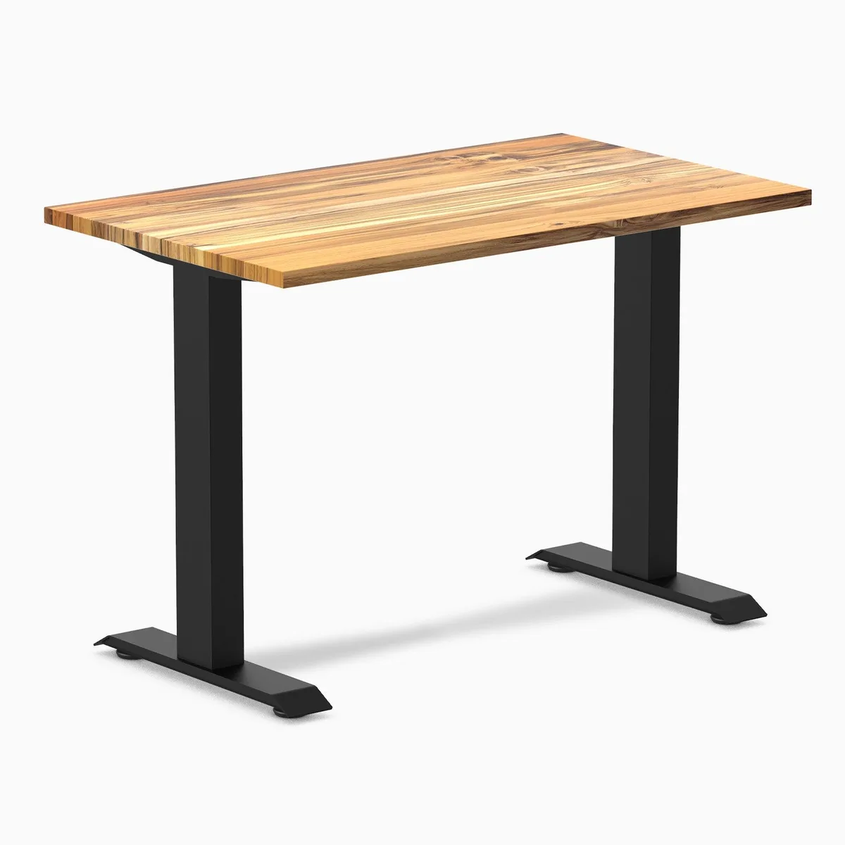 Desky Desky Zero Mini Hardwood Desk Teak 40 x 24 in Matte Black — product photo