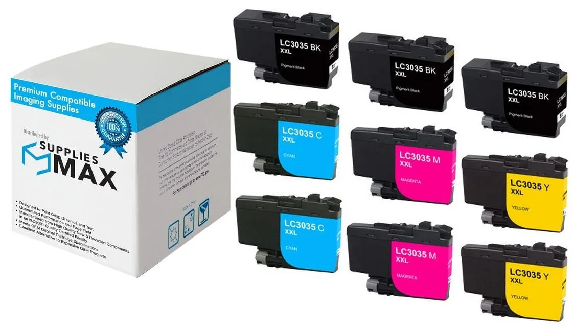 SuppliesMax SuppliesMax 12-Pack Inkjet Combo Pack LC-3035VALBP_3PK 6000 Pages — product photo