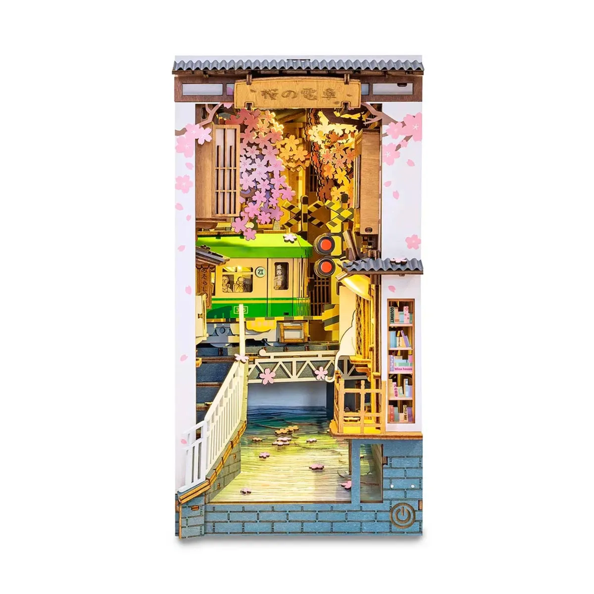 Hands Craft Hands Craft Sakura Densya 340 Pcs DIY 3D Book Nook Kit — product photo