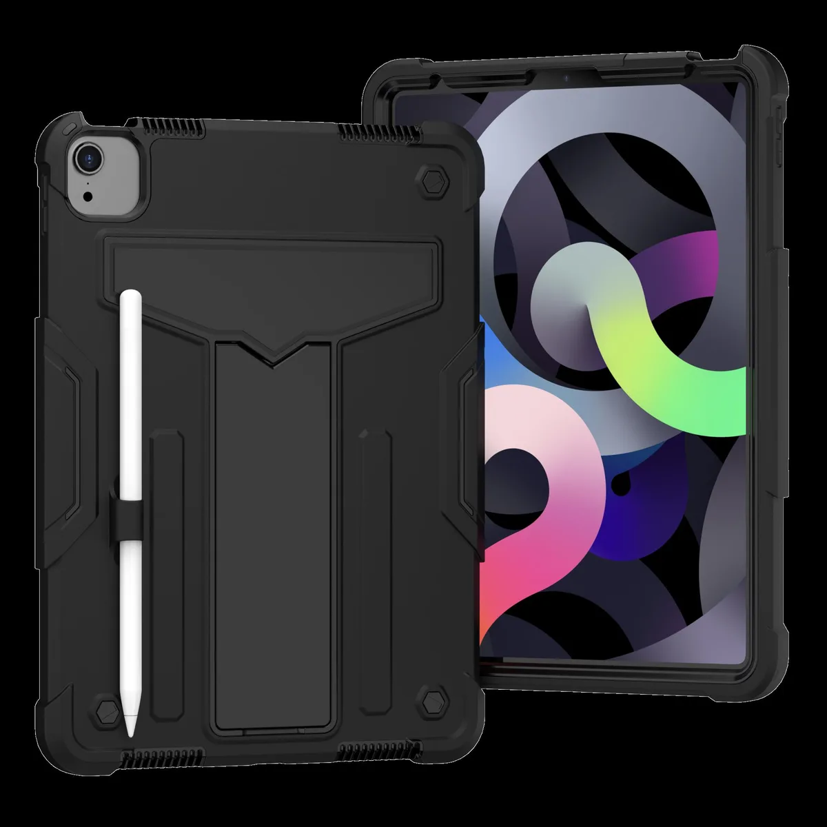 anicestore anicestore iPad Air 5/4 10.9" 2022/2020 Hybrid Kickstand Case Black/Black — product photo