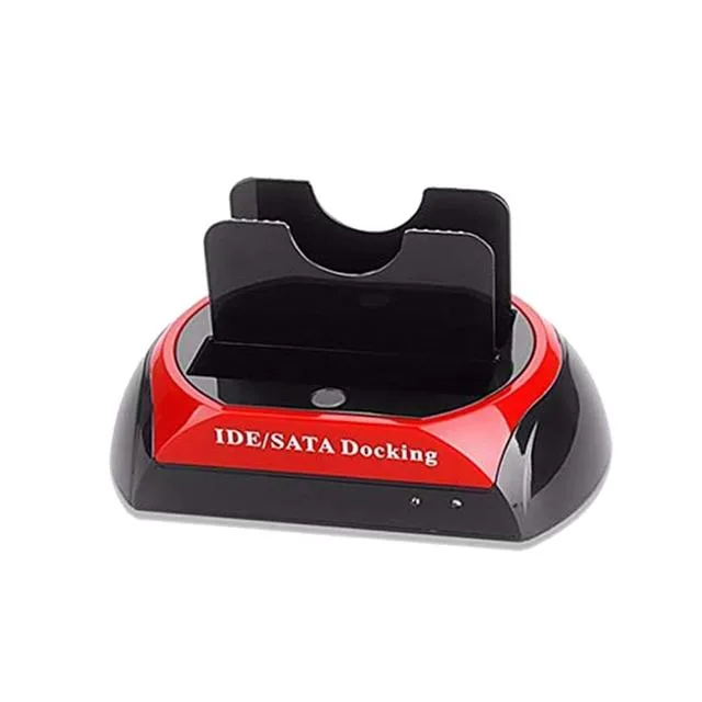 Hetai Tech Hetai Tech 2.5 3.5 IDE SATA USB 2.0 Dual Dock Red — product photo