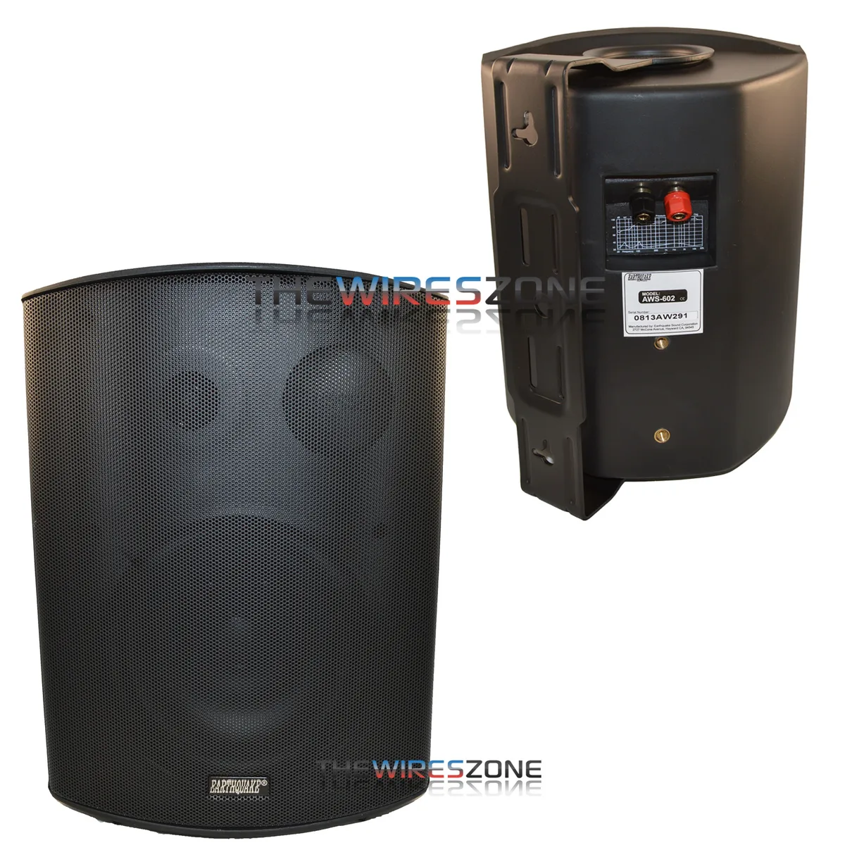 Earthquake Sound Earthquake Sound AWS-602B Black All Weather 6" 200W Outdoor Speaker Pair — product photo
