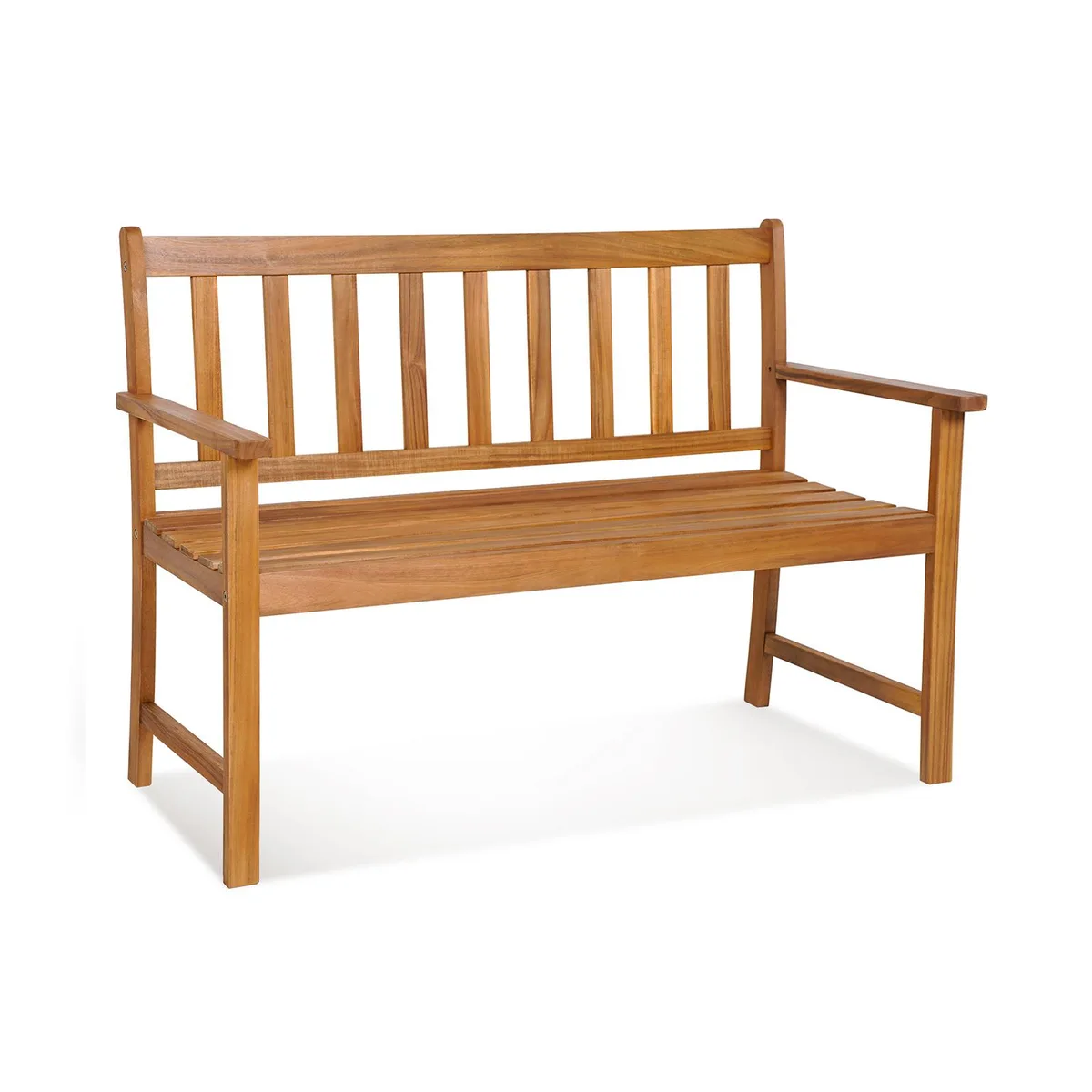 SlickBlue SlickBlue 2-Person Acacia Wood Bench with Backrest 48" x 22" x 34 — product photo