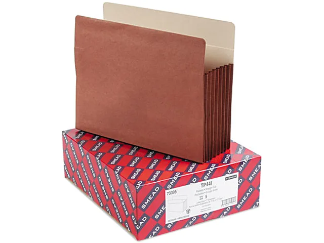 Smead Smead 73395 file folder, Letter, 7" expansion, Redrope, 5 per box — product photo