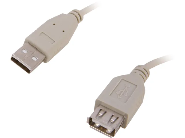 Nippon Labs Nippon Labs USB-10-MF-2P 10 ft USB 2.0 Extension Cable Male to Female Beige 2 Pack — product photo