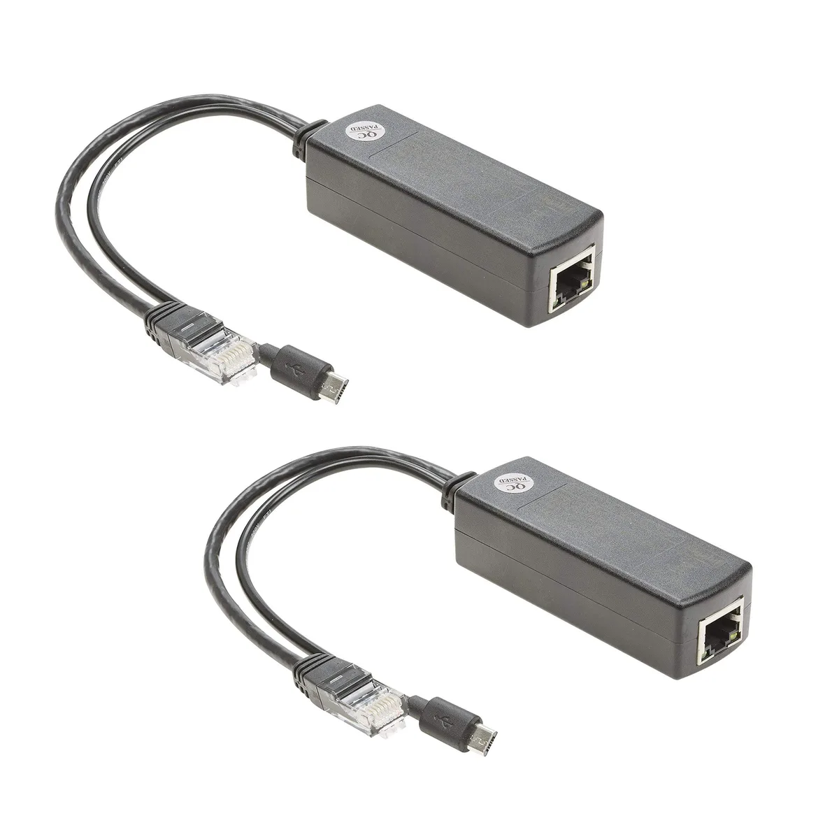 KEHIPI KEHIPI 5V 2.4A PoE Splitter 2-Pack Micro USB RJ45 10/100Mbps 802.3af — product photo