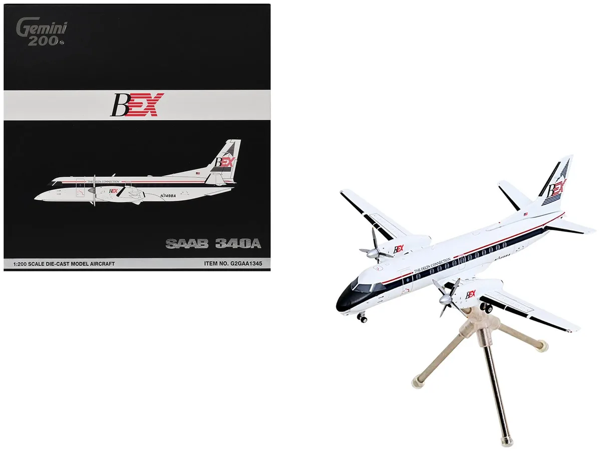 GeminiJets GeminiJets Saab 340A Delta Connection N749BA 1/200 Diecast — product photo
