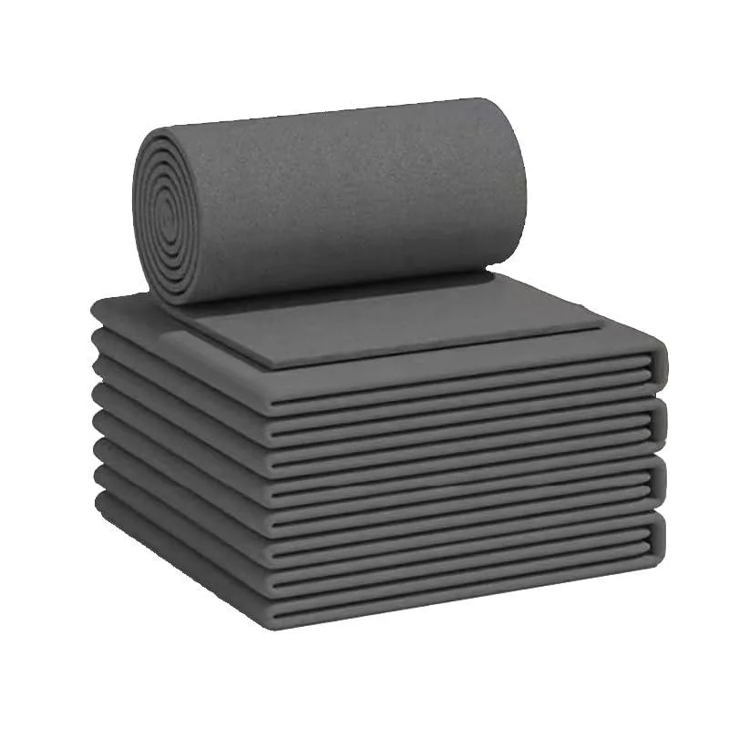 Five blue microfiber cloths stacked, soft textured finish