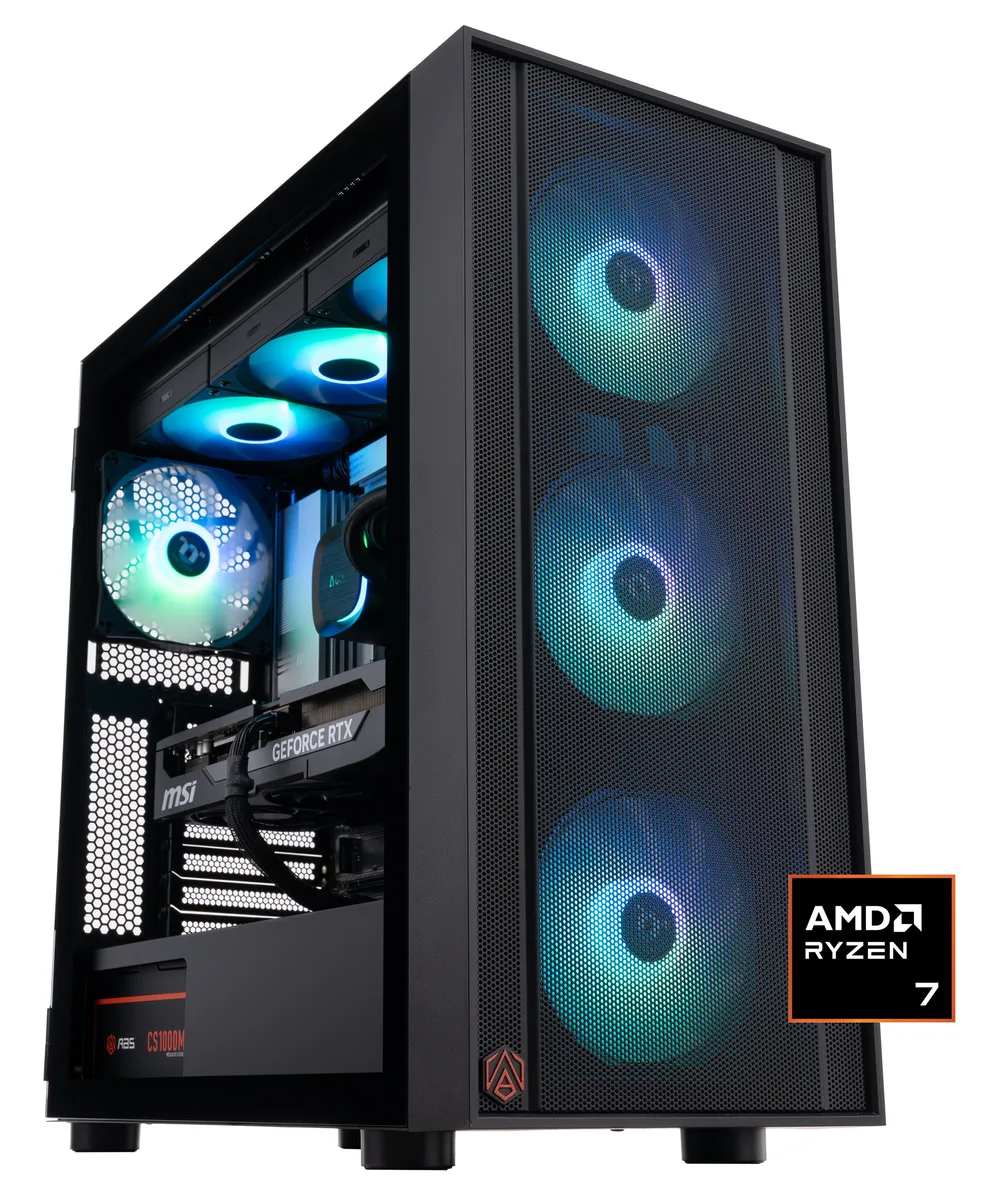 ABS ABS ER9800X3D50806 gaming PC Ryzen 7 9800X3D RTX 5080 32GB DDR5 2TB NVMe — product photo
