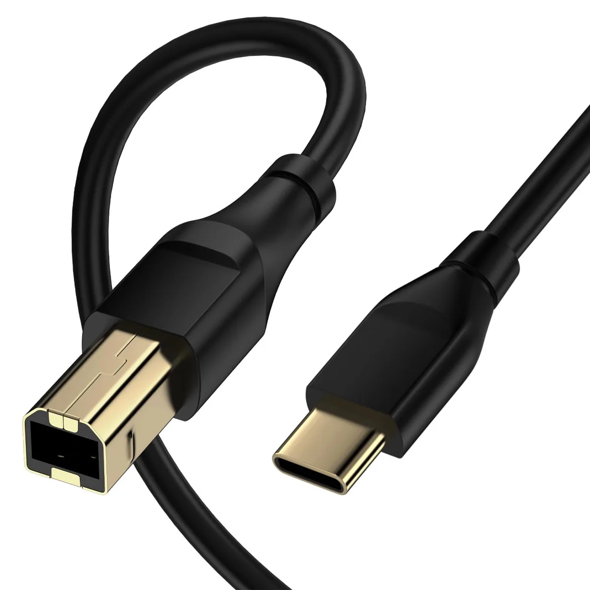 ANDHOT USB B to USB C Printer Cable 10 ft 480 Mbps Black — product photo