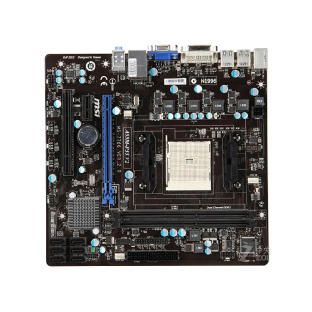MSI MSI A55M-P35 V2 AMD Motherboard Socket FM1 DDR3 16GB — product photo