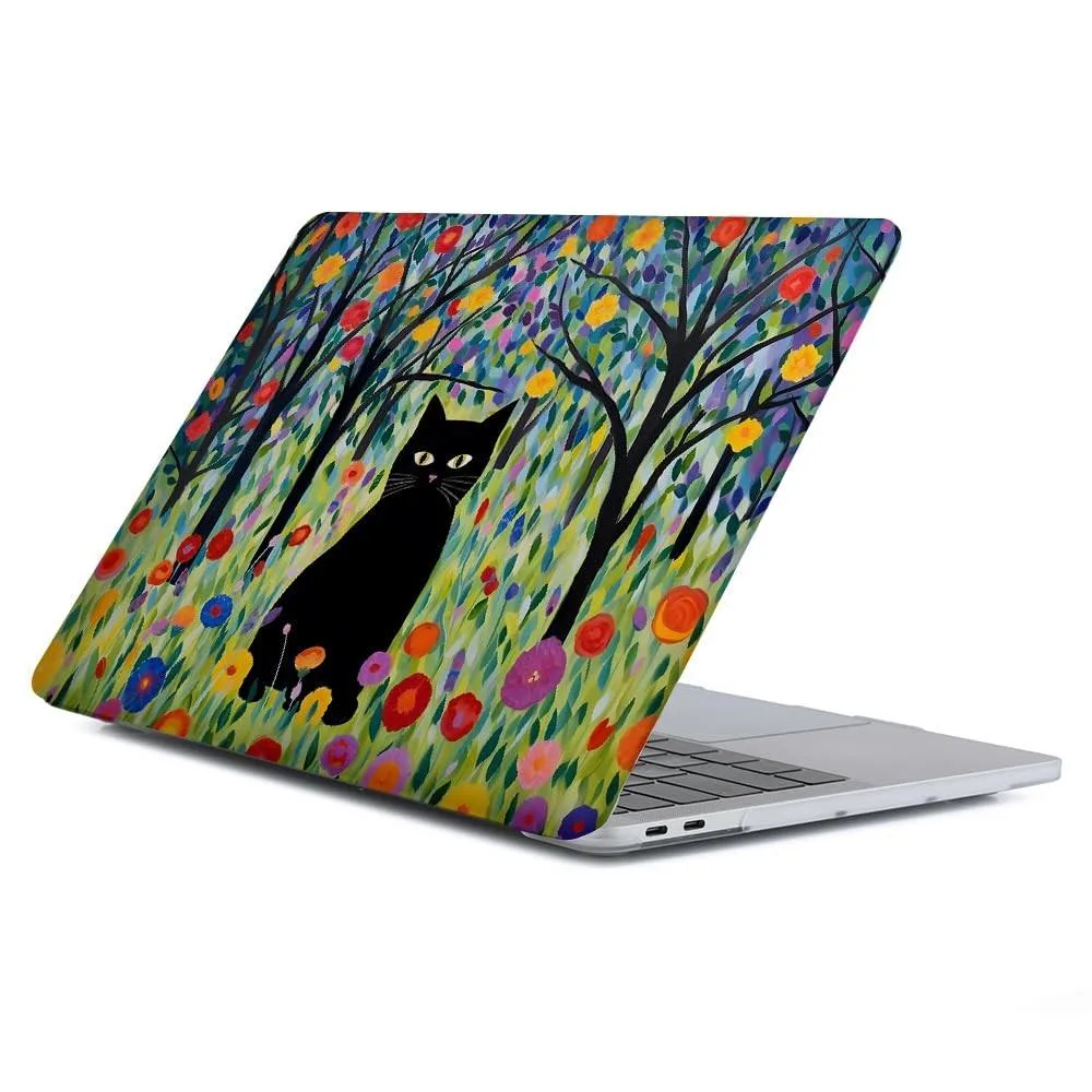 Avantalk Avantalk 2 in 1 accessory MacBook Air 13 2018-2021 A2337 A2179 A1932 Black Cat Among Flowers in The Woods — product photo