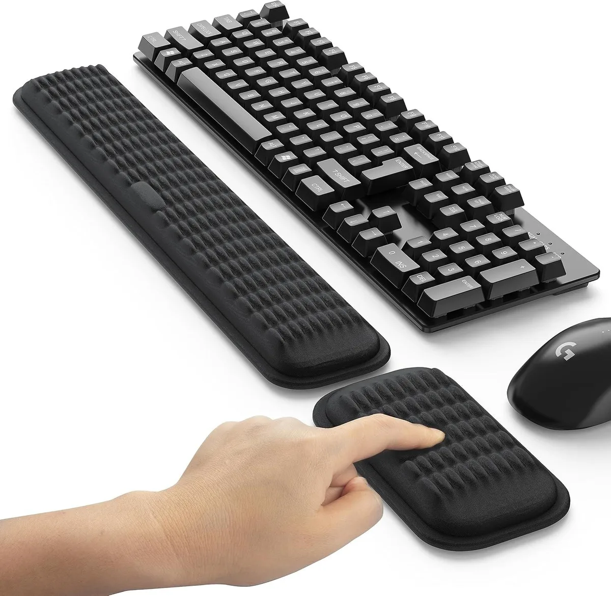 Emerson Emerson Wrist Rest Set Classic Black 17.32x3.15 .79in — product photo