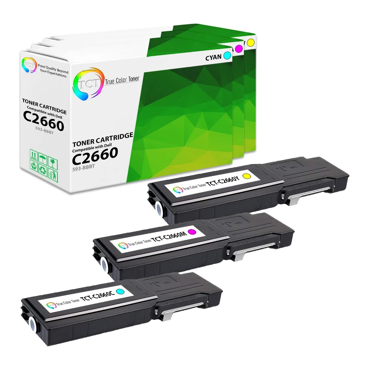 True Color Toner True Color Toner 2660 3-color toner cartridge 3-pack 4000 pages — product photo